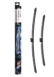 Bosch Aerotwin A 204 S Limpiaparabrisas Frontal, 600 mm / 475 mm | Set de Escobillas de Recambio para una Mayor Seguridad en la Conducción - con Adaptador Premontado