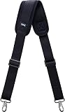 ZINZ 57' Correa Ajustable con Almohadilla Fija Gruesa,Negro | Ganchos Metal, Hebillas Dobles, Suave & Transpirable, para Portátiles, Bolsas & Bolsas Deportivas
