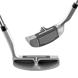 GYMAX Chipper De Golf, con Loft Versátil De 36 Grados, Cabeza De Acero Inoxidable, Diseño De Línea De Ayuda De Bateo, Cuña De Lanzamiento Y Astillado para Diestros, Corte De Golpe De Juego Corto