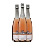Taittinger Simonnet-Febvre Rosé Brut Crémant de Bourgogne 75 cl Espumoso rosado (Caja de 3 Botellas de 75 cl)
