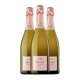 Privat Rosé Brut Nature Cava 75 cl Espumoso rosado (Caja de 3 Botellas de 75 cl)