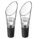 Westmark Caños de decantación Simo – vertedor de vino de con ventilación, accesorio adecuado para muchas botellas de vino, cierre fiable – plástico, acero inoxidable, 2 piezas