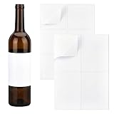 Pandahall 100 Etiquetas de Vino en Blanco 2 Tamaños Etiqueta Blanca Mate Etiquetas Adhesivas para Botellas de Vino para Imprimir Inyección de Tinta para Vino Casero Boda Cóctel Fiesta