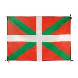 Bandera País Vasco - Euskadi. Bandera Ikurriña en suave y resistente poliéster con cintas de ajuste.