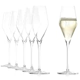 Stölzle Lausitz Copas de Champán Quatrophil Set de 6, 290ml – Elegantes Copas de Cristal Ideales para Champagne, Cava y Prosecco – Aptas para Lavavajillas y Resistentes a Golpes