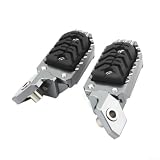 Reposapiés CNC fresado para BMW R1250GS 2020-2023 – Pedales anchos de aluminio con perfil antideslizante para aventura tours plata par