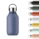 Chilly's Bottle Serie 2 - Botellas térmicas de Acero Inoxidable con gollete Suave y asa - Whale Blue, 350ml