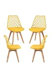 Regalos Miguel - Packs Sillas Comedor - Pack 4 Sillas Mima - Amarillo