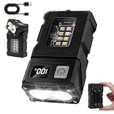 flintronic Linterna LED Recargable, 7 Modos, con Pantalla LCD y Iman