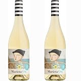 Martín Códax - Vino Blanco Sin Alcohol Marieta Sin | 75 cl | 100% Albariño | Aromas cítricos y florales | Vegano | Ideal para mariscos y cocina asiática | 2 Botellas 75cl