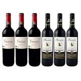 Pack 6 Vino Tinto Eco Sin Sulfitos Bio, 3 botellas de Macatela y 3 botellas de Theresa 750 ml, Vino Ecológico Tinto, Total 4,5 L