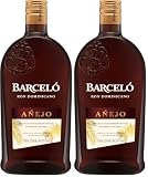 Ron Barceló Añejo, Botella de Ron Dominicano, Añejado en Barricas de Roble, botella de 1750 ml (Paquete de 2)