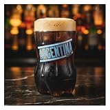 Ferneteros x el mundo Vaso de Vidrio para Fernet con Forma de Botella Cortada en Caja Decorativa - Edición Argentina - Capacidad 700cc - Incluye Posavasos y pegatinas (Edición Argentina)