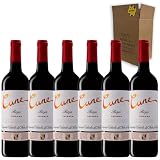 Cune Crianza | Vino Tinto Rioja | Equilibrado y Aterciopelado con Notas de Frutas Rojas y Especias | Perfecto para Maridar con Carnes y Quesos | Pack 6 Botellas 75cl