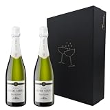 Jaume Serra Cava Brut Nature, Pack de 2 Botellas, Estuche de Regalo Negro, Vino Espumoso