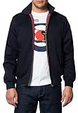 Merc of London Harrington, Abrigos de Manga Larga Para Hombre, Azul (Navy), Medium