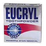 Eucryl Polvo dental de sabor original, polvo blanqueador de dientes, potente removedor de manchas, para manchas de tabaco, té, café y vino, acción de pulido única, 1 x 50 g
