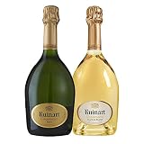 Ruinart Caja de champán de lujo Vinaddict - Ruinart R Brut - Blanc de Blancs - Juego de 2 750 mililitros