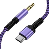 Cable auxiliar para iPhone 16 para iPhone en coche, USB tipo C a conector auxiliar de audio de 3,5 mm para iPhone 16Pro Max/15Pro/15Plus/15, A ux a USB C 1M fou Samsung Galaxy S25/S24Ultra/A55/A15