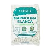 verdecora Marmolina | Favorece Drenaje y Tiene Uso Decorativo | Reduce frecuencia de riego | Decoración de Jardines y macetas | Saco de 1 litro (Portes INCLUIDOS) (Blanca)