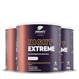 Nature's Finest Night Burn Extreme, Bebida en Polvo 375 g (Paquete de 3) | bebida nocturna con Morosil 400 mg, L-carnitina, vino tinto y valeriana - sabor naranja - con stevia - 25 dosis