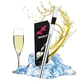 HOTUT Enfriador Botellas Vino con Varilla de Enfriamiento, Barra de Enfriamiento para Botellas de Vino de Acero Inoxidable, Enfriador de Vino Antigoteo y Duradero para Los Amantes del Vino