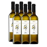 LAUS - Pack de 6 Botellas de Vino de 75 cl - Vino Blanco Chardonnay-Garnacha - Denominación de Origen Somontano - Elaborado con Variedades Chardonnay y Garnacha - Aroma Frutal - Vino Vegano