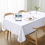 Utopia Kitchen Mantel de Poliéster 150 x 300 cm (Pack de 2, Blanco) Cubierta de Mesa Lavable a Máquina Ideal para Fiestas, Eventos, Bodas y Restaurantes (59 x 118 Pulgadas)