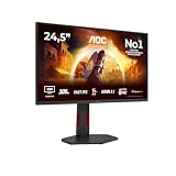 AOC Q25G4SR Gaming Monitor 25 Pulgadas 300Hz Panel Fast IPS, 1ms GtG, HDR400, G-Sync Compatible, Altavoces, Altura Ajustable, (2560x1440 HDMI 2X 2.1 DP 1x 1.4) Negro