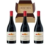 Vino Tres Picos Borsao - x3 Botellas Vino Tinto Campo de Borja x 75 cl - Mejor Selección ENOVINOS