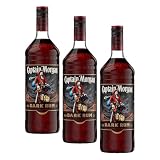 Captain Morgan Dark Rum 1L (Paquete de 3)