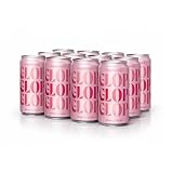 GLOP Vino Rosado Espumoso Orgánico Garnacha Tinta en Lata 200ml Pack 12 | Vegano | Afrutado y Fresco | 10% Vol | Origen España