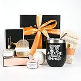 Comius Sharp Set Regalo, Copa de Vino de Acero Inoxidable con Velas Perfumadas y Calcetines, Regalos Cumpleaños Mujer, Juego de Regalo para Mujer Joven Amiga Novia Mama Maestra Hermana