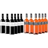 Nuviana - Vino Tinto - Caja 6 botellas 75cl & Veranza - Vino Rosado - Pack 6 botellas 75cl