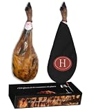 Paleta de Jabugo 100% Bellota (4-4,5 kg) - Envio 24 - Sanchez Martín - Selección Cosecha Privada - Envío 24 h - Vitola Negra 100% Bellota Ibérica Huelva - Incluye Funda Regalo Jamón (4'5 kg, Paleta)