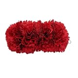 Flor tiara cuatro claveles con alambre para horquillas (Rojo)