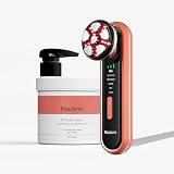 MASDERM - Aparato Radiofrecuencia Facial con Crema Reafirmante 500 ml, Masajeador Facial Eléctrico Profesional, Tratamiento Antiedad y Limpieza Facial, Efecto Lifting para Cara y Cuello - 2 Pack