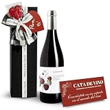 Caja Regalo Botella Vino Tinto Ribera Del Duero San Valentin. Regalos Originales Para Hombre | Regalo Pareja | Regalo Aniversario | Regalo San Valentin | Cata De Vino | Vino Ribera El Primer Beso