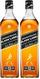 Johnnie Walker Black label, Whisky escocés blended 12 años, 700 ml (Paquete de 2)