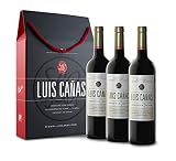 Luis Cañas - Vino Tinto con D.O. Rioja - Reserva - Variedad Tempranillo y Graciano - Notas de Fruta Negra - Reposo en Barricas de Roble Francés y Americano - Estuche Cartón - 3 Botellas de 75 cl