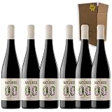 Natureo Garnacha 0,0 | Vino Tinto Sin Alcohol | Rico y Aterciopelado con Notas de Frutas Rojas | Ideal para Carnes y Quesos | Alternativa Saludable con Menos de 0,0% Alcohol | Pack 6 Botellas 75cl