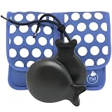 Castañuelas PALI color NEGRO con DOBLE CAJA. Ideal para el aprendizaje. (Funda Azul Lunares)
