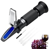 ALLmeter Refractómetro para Vino con Doble Escala Brix 0-40% Alcohol 0-25%