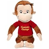 Grandi Giochi - Curioso como George Peluche de George con Camiseta roja 25cm - CUU12000