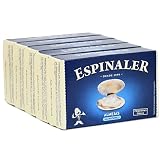 Almejas al natural Espinaler - Pack de 5 latas - Conservas Gourmet de almejas - Almejas en conserva para tu aperitivo - Almejas gourmet para facilitar tus recetas