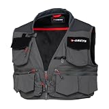 Greys Chaleco de Pesca con Mosca Tail | Chaleco Transpirable para Pesca en Ríos, Lagos y Costas | Múltiples Bolsillos para Cajas de Moscas, Líderes y Accesorios | Ajuste Cómodo | S/M