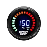ETOPARS Motor Coche Auto Digital 52mm Medidor de Temperatura del Agua