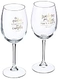 Mr. Wonderful Set de 2 Copas de Vino para Novios: Nos quedan Muchos sueños por Cumplir, 47cl, Multicolor, Talla única, 2