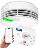 Hekatron Genius Plus Edition 2021 - Detector de Humo con Pilas y Pegatinas - En Blanco