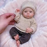 Pinky Reborn Muñeca Bebé Silicona Sólida Premium Suave 6 Pulgadas Cuerpo Completo Niña Muñecas Bebé Pequeñas Silicona Realistas Muñecas Recién Nacidas Miniatura Realistas para Niños